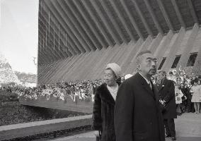 His Majesty the Emperor inspects the Canada Pavilion at the Osaka Expo